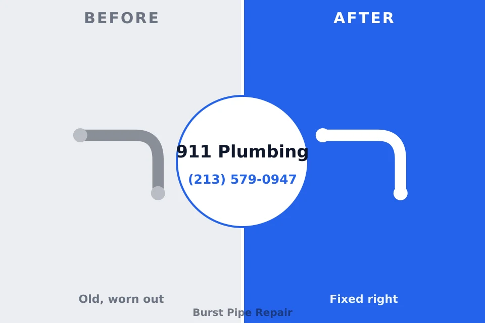 Before and after: plumbing repair Muskegon Heights, MI